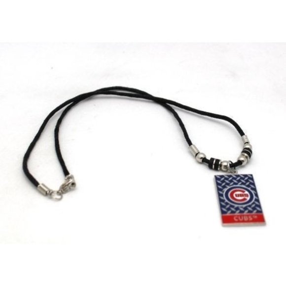 CHICAGO CUBS MLB Official Team Merc Fan Gear Diamond Plate Rope Pendant Necklace - Picture 3 of 4